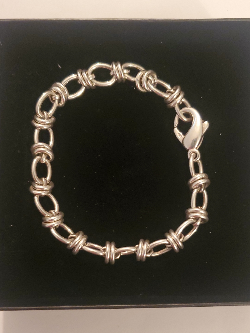 B.A B. 925 Sterling Silver Chain Bracelet - Shiny Link Design